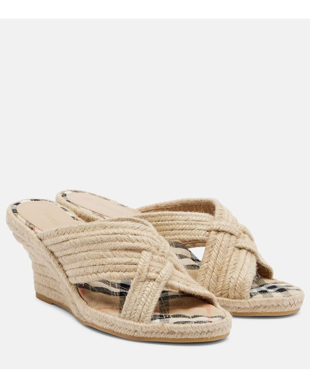 Espadrilles Compensees Burberry en coloris Natural
