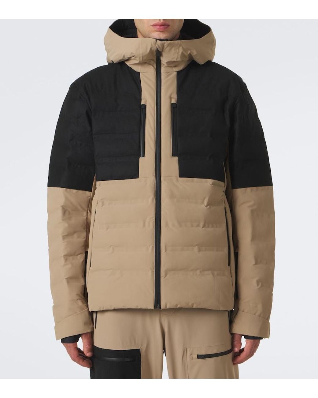 Aztech Mountain Black Pyramid Hooded Ski Jacket for men
