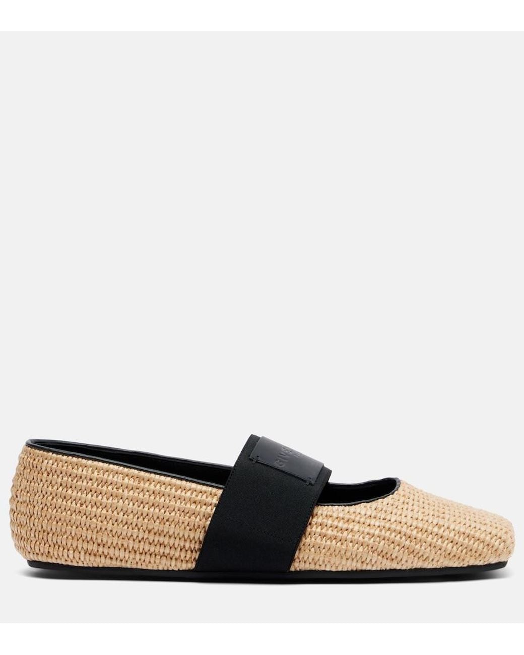 Givenchy Natural Sliced Square Mary Jane Flats