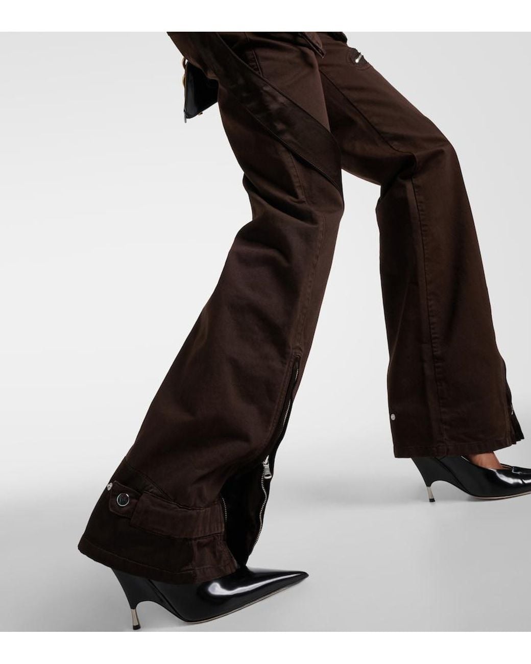 Blumarine Black Low-Rise Denim Cargo Pants