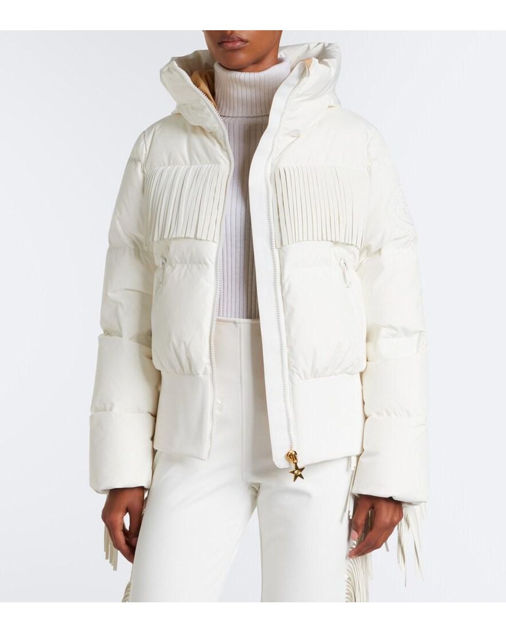 Goldbergh White Marna Fringed Ski Jacket
