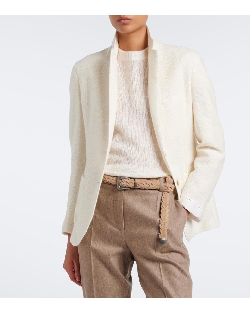 Blazer De Cachemir Eleventy de color White