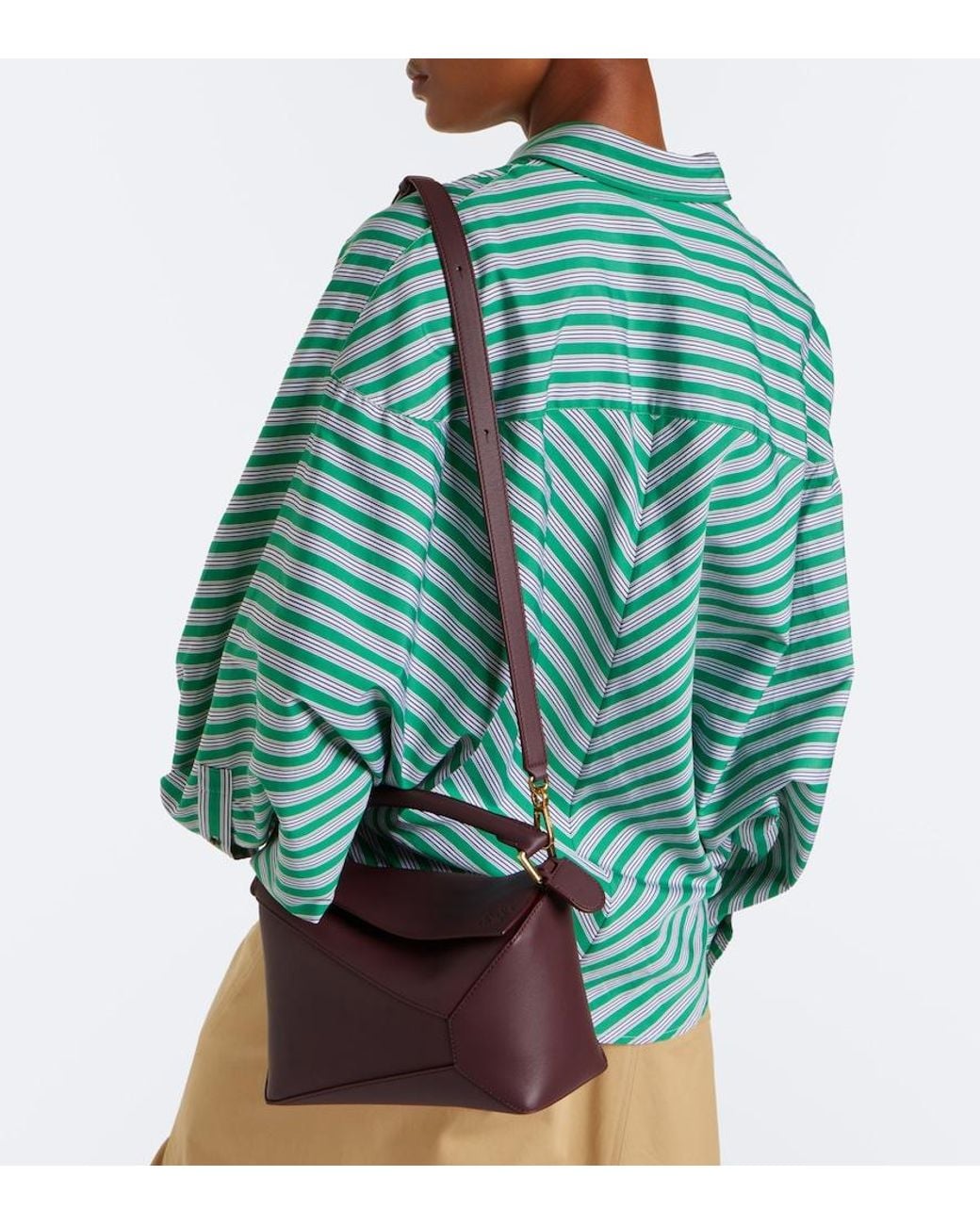 Loewe Purple Puzzle Edge Small Leather Top-Handle Bag