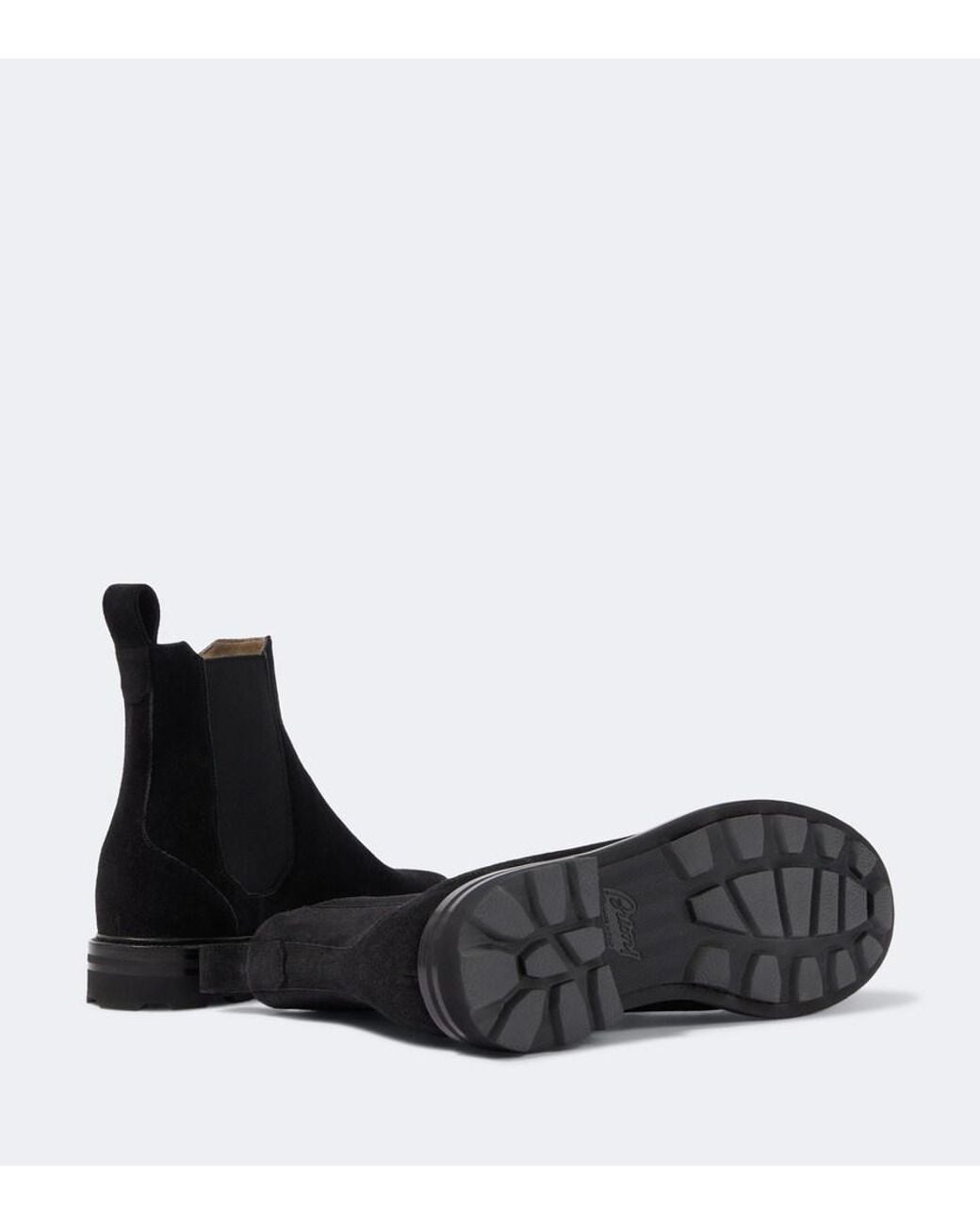 Brioni Black Suede Chelsea Boots for men
