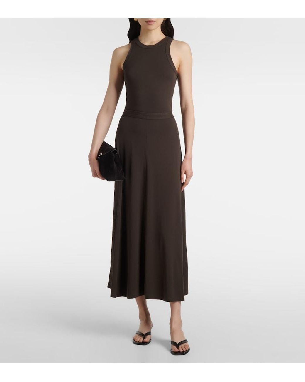 Totême  Brown Jersey Tank Top