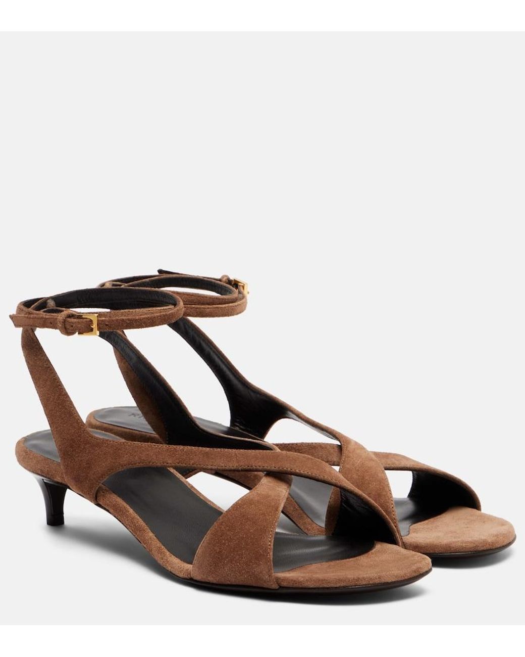 Khaite Brown Liria Suede Sandals
