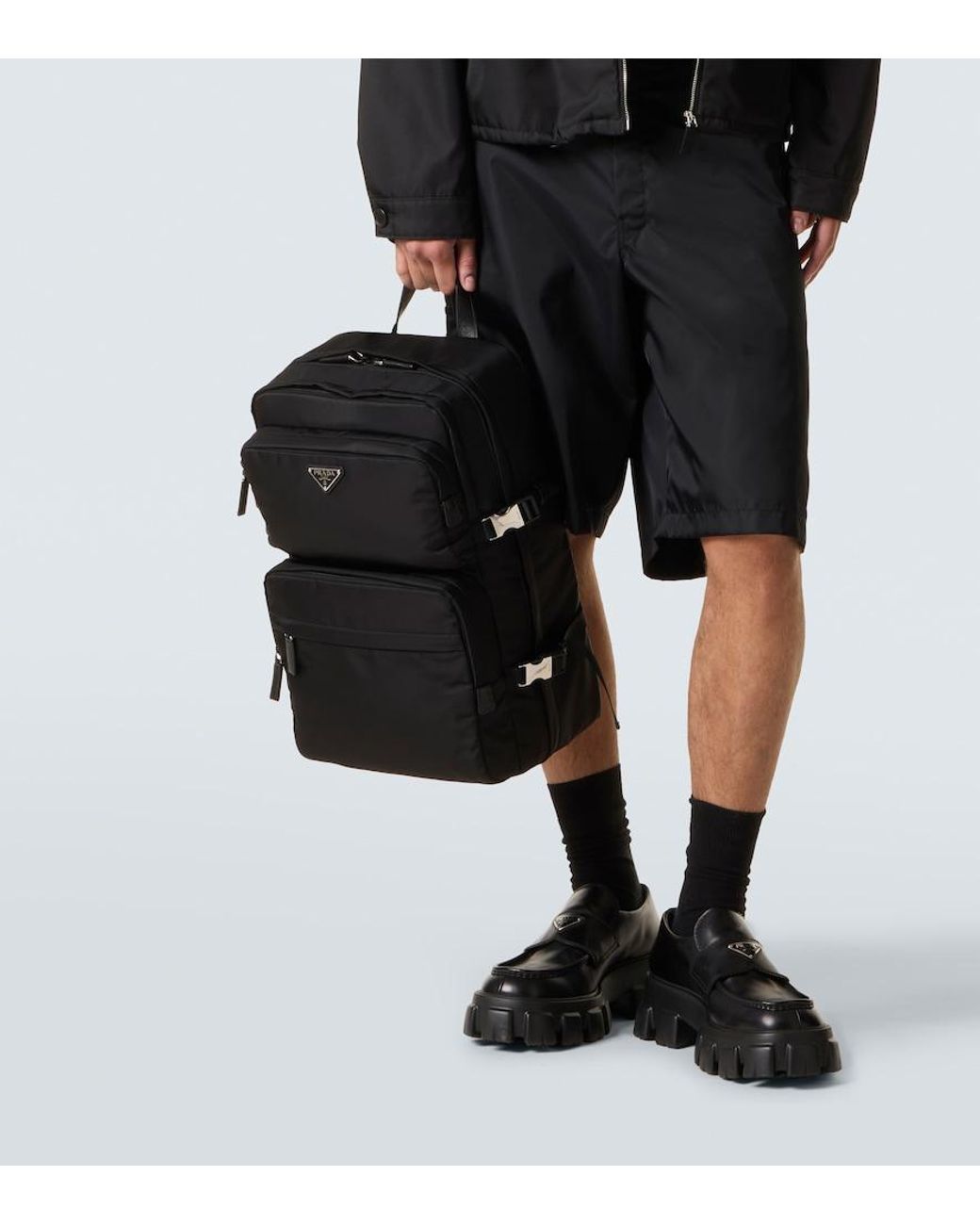Prada Black Re-Nylon Backpack for men