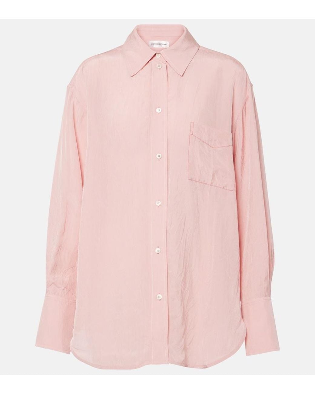 Victoria Beckham Pink Oversized Shirt