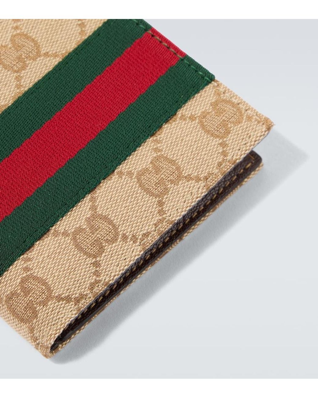 Billetera Gg Canvas Con Web Gucci de hombre de color Natural