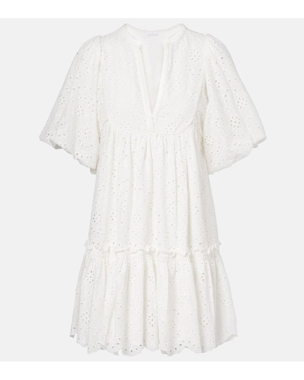 Poupette White Cruz Broderie Anglaise Cotton Minidress
