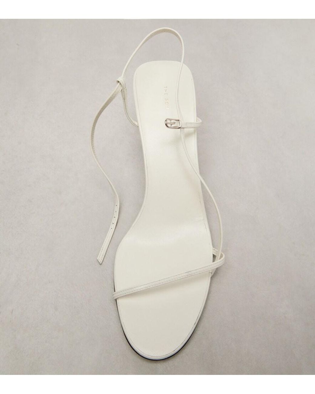 The Row White Bare Leather Sandals