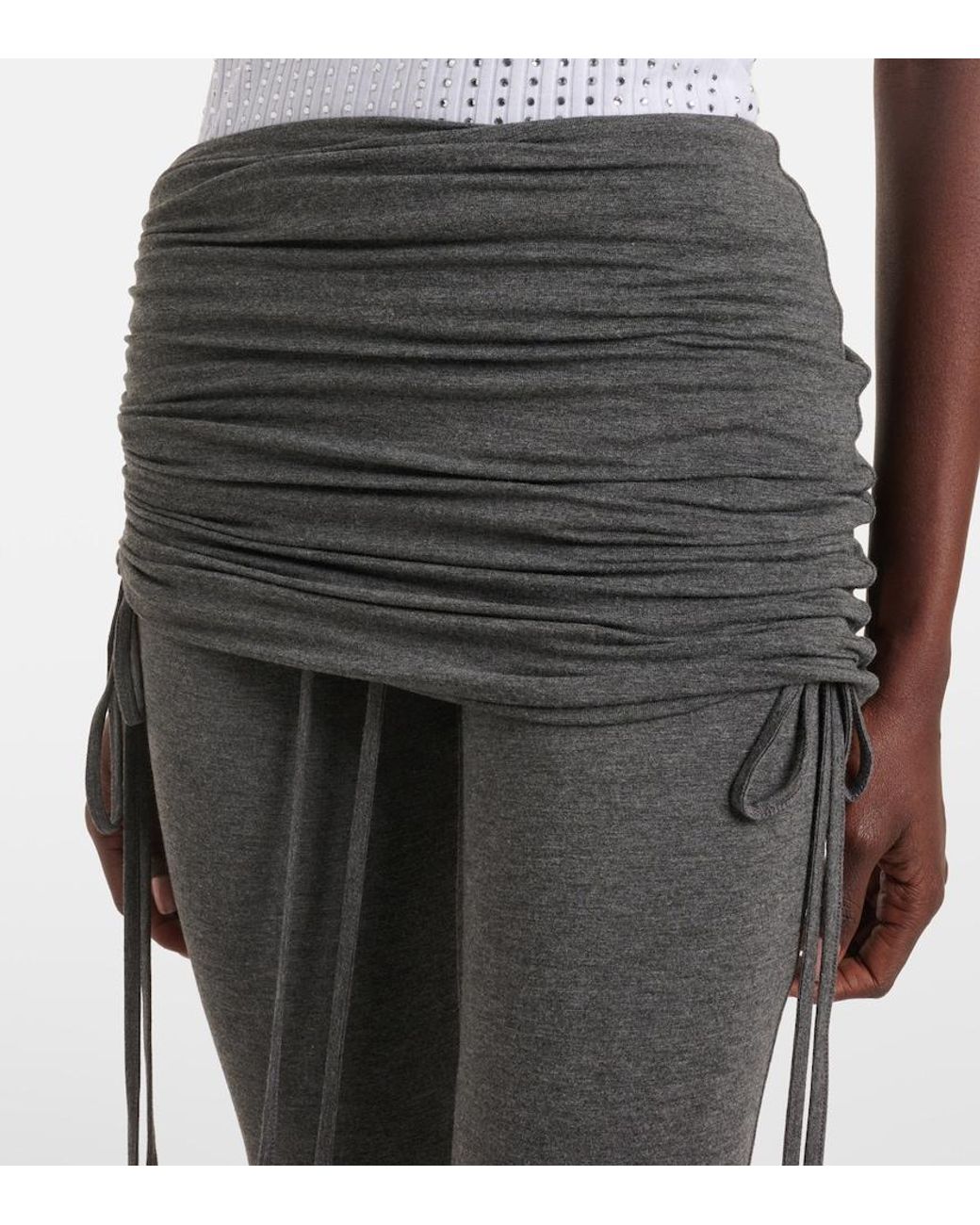 The Attico Gray Jersey Jumpsuit