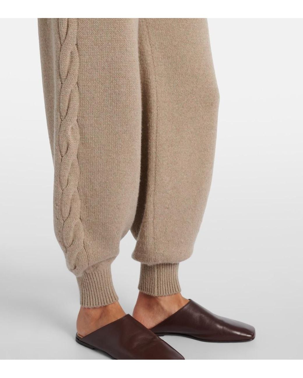 Loro Piana Natural Napier Cashmere Sweatpants