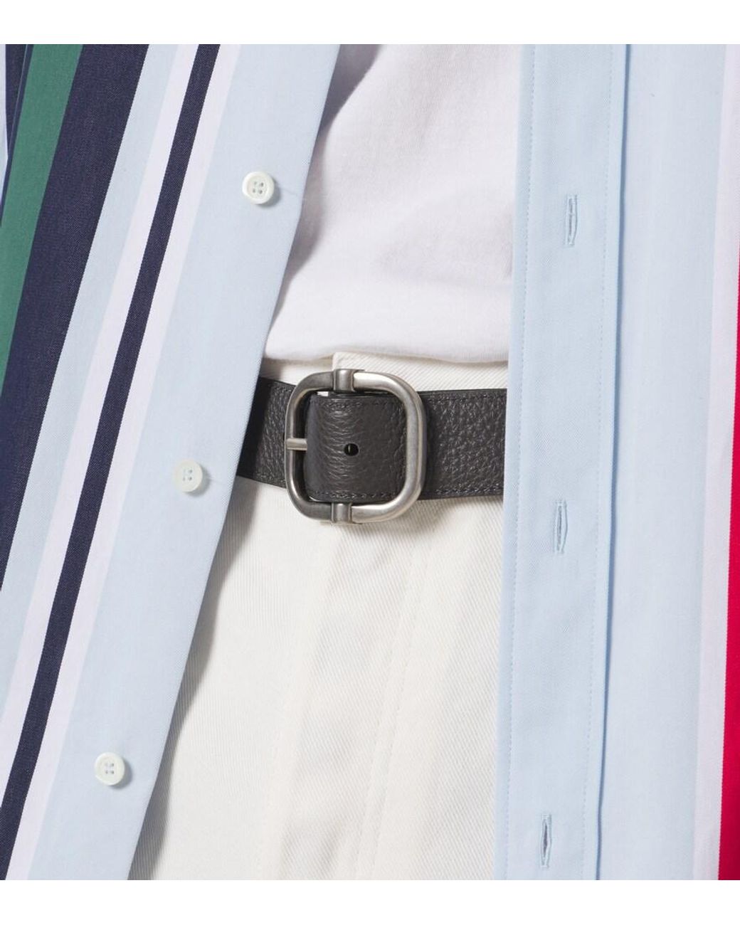 Loewe Black Loop Reversible Leather Belt for men