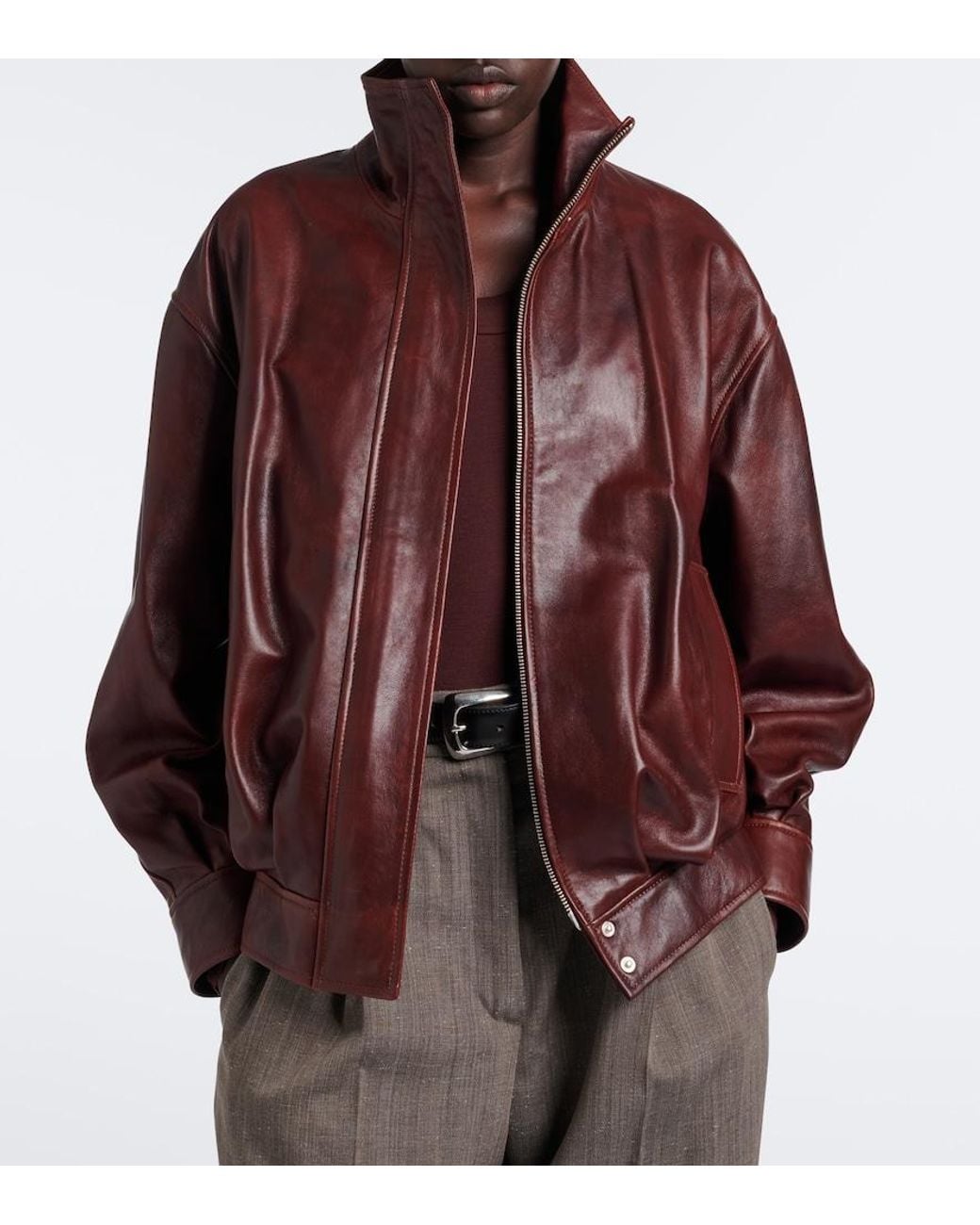 Arma Red Paula Leather Jacket