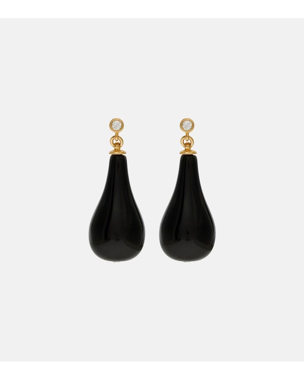 Totême Black Onyx-Plated Drop Earrings