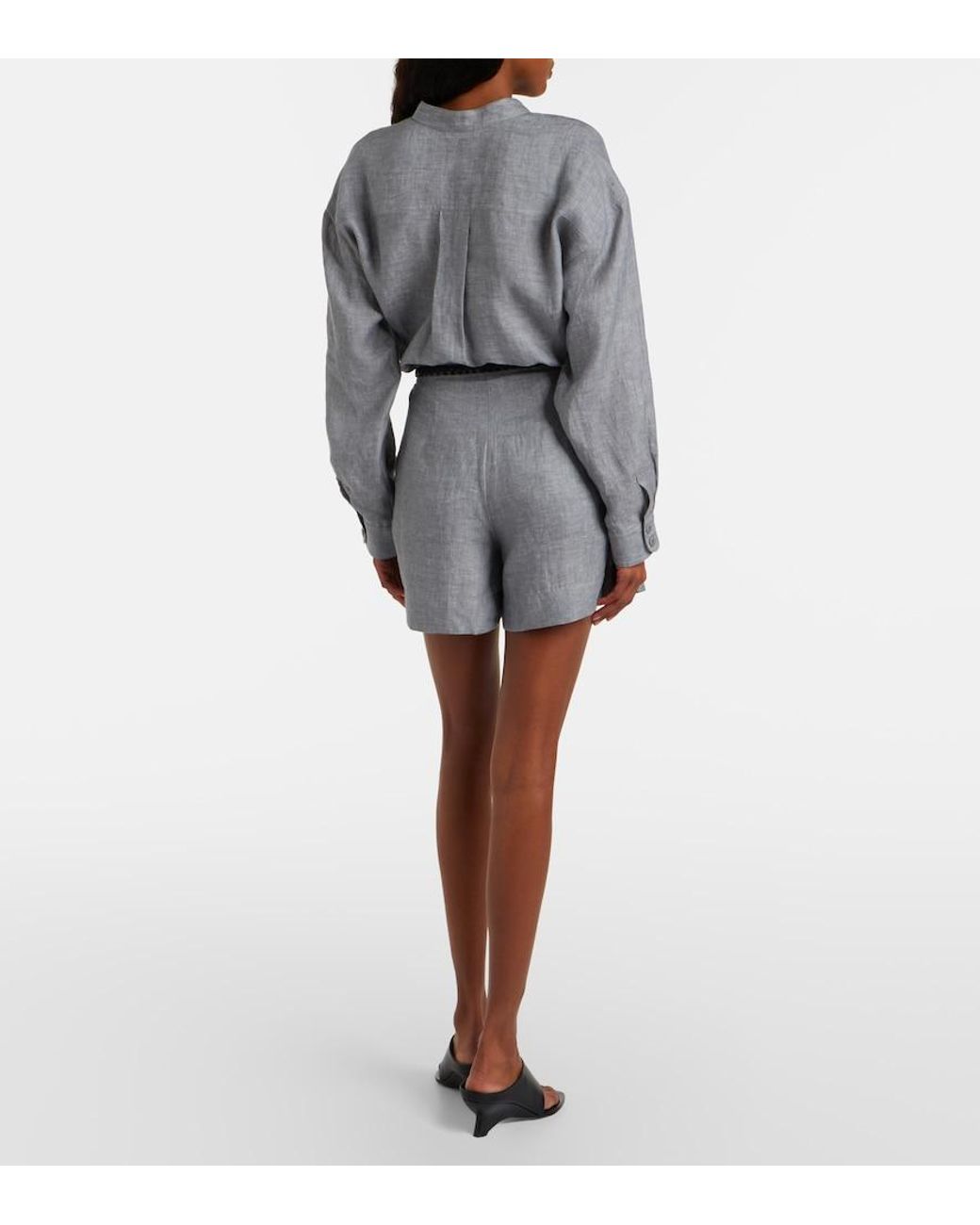 Eres Gray Enjouee Linen Shorts