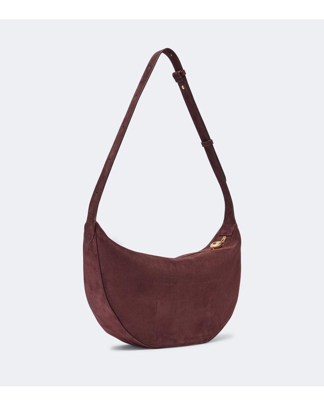 Joseph Purple Bean Large Suede Shoulder Bag