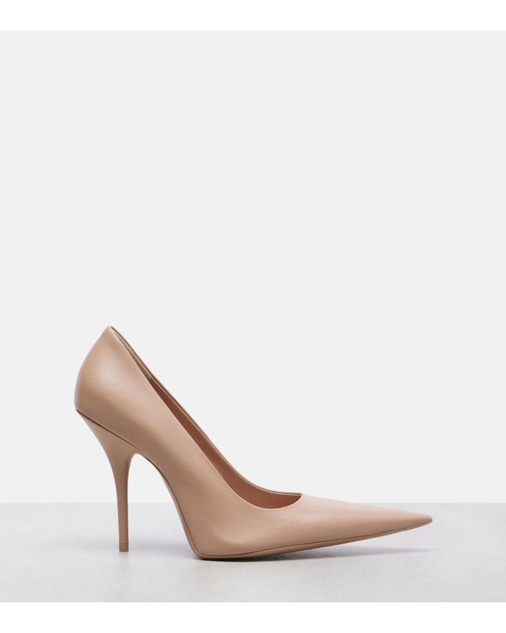 Balenciaga Natural Avenue 110 Leather Pumps