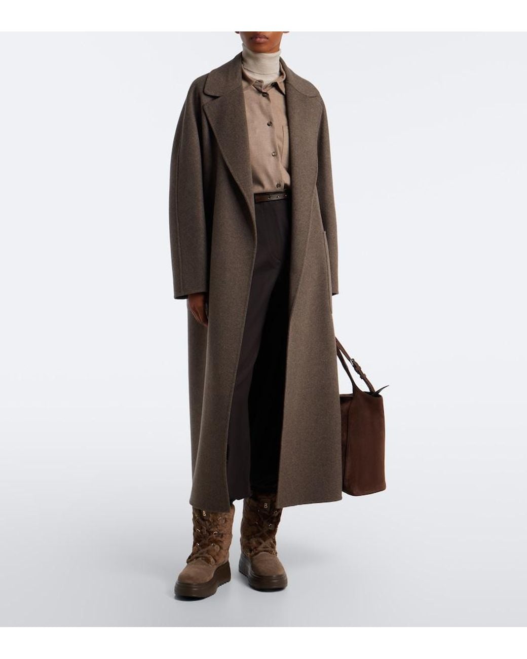 Bogner Brown Stockholm Suede And Shearling Lace-Up Boots