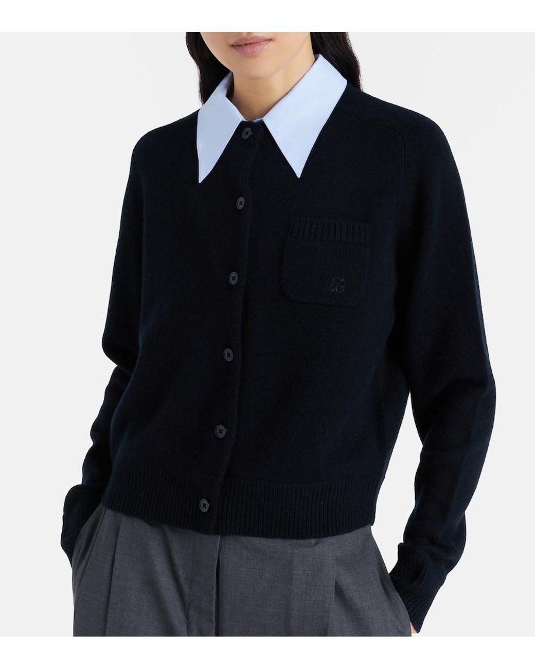 Dorothee Schumacher Black Elegant Statements Wool And Cashmere Cardigan
