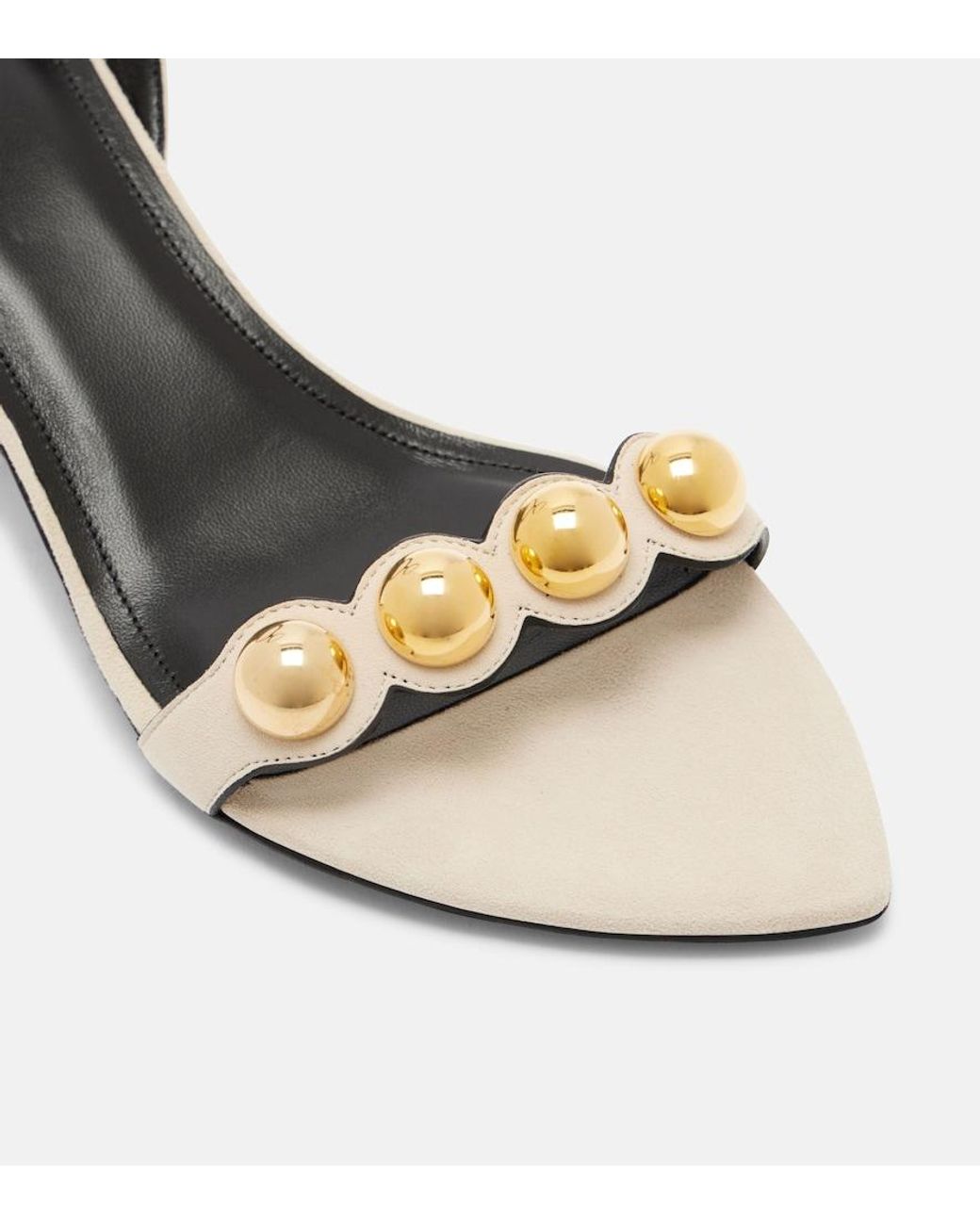 Isabel Marant Metallic Arolee Studded Suede Sandals