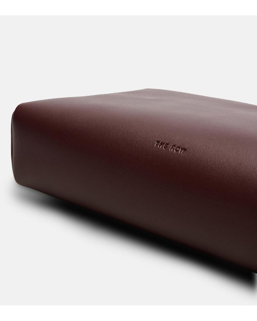 The Row Purple Squared Compact Leather Clutch