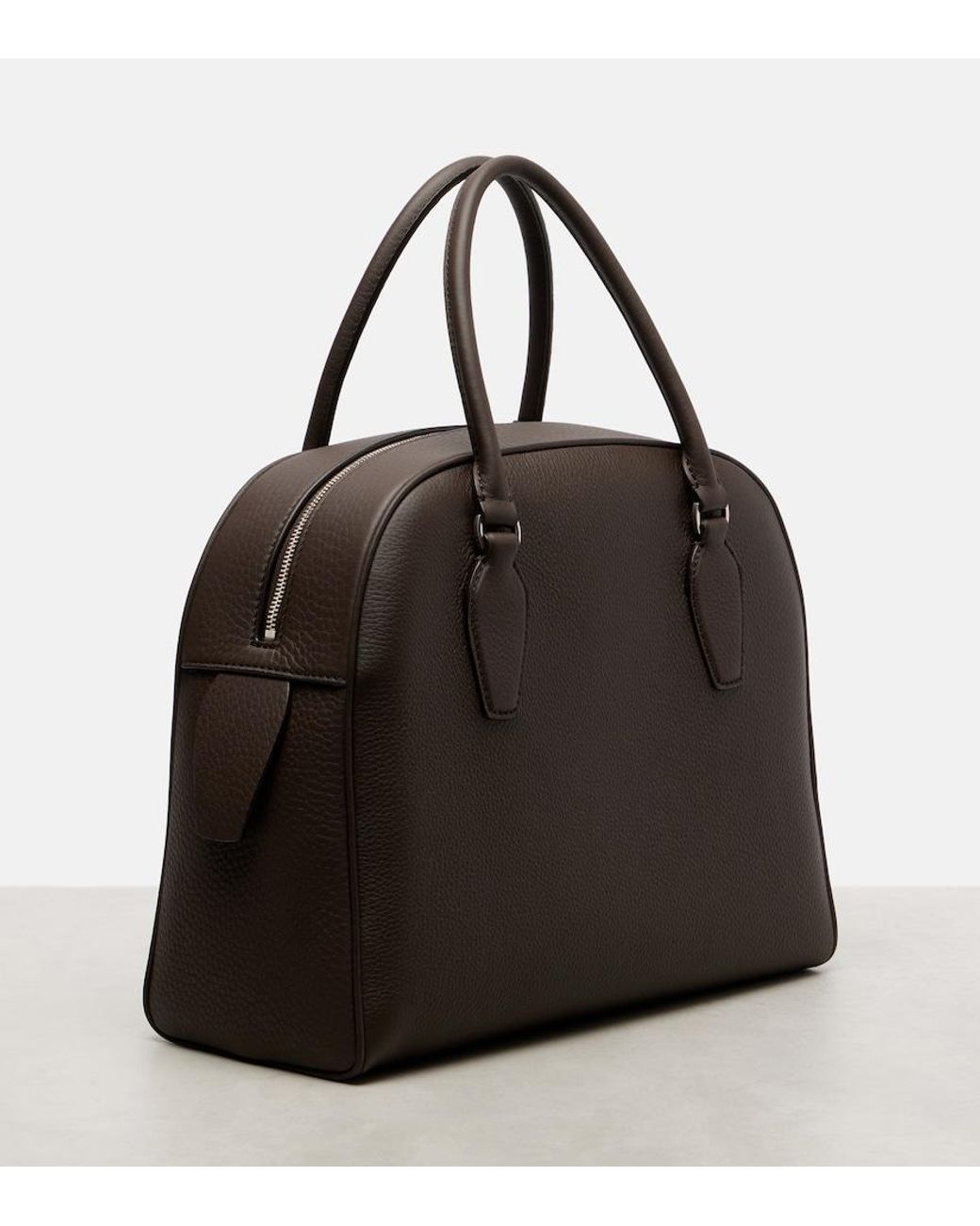The Row Black India 12 Leather Tote Bag