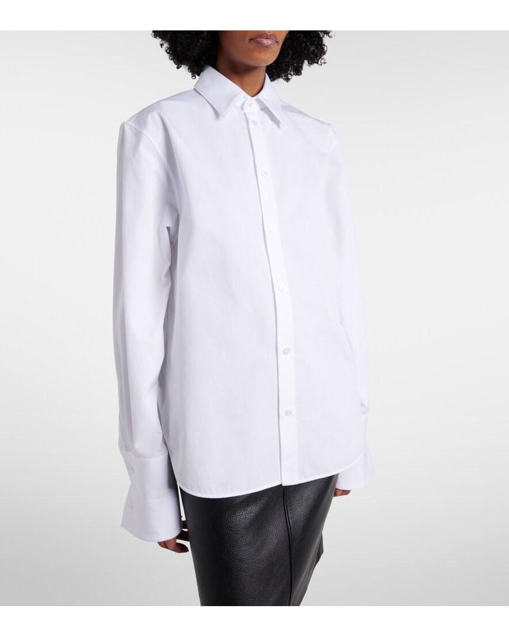 Saint Laurent White Cotton Poplin Shirt