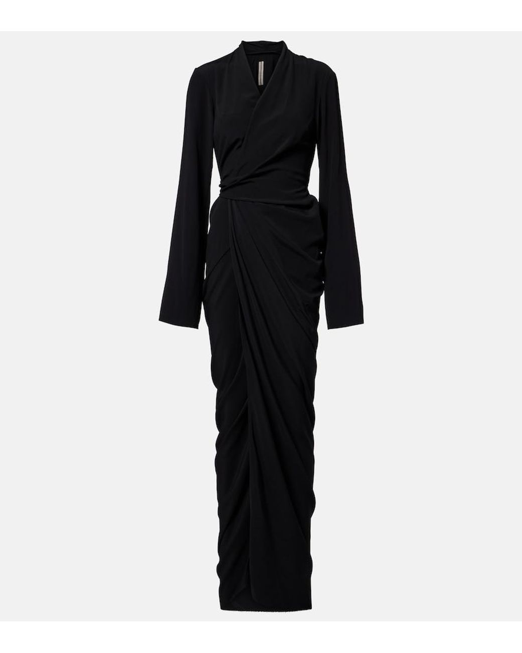 Rick Owens Black Belted Wrap Dress