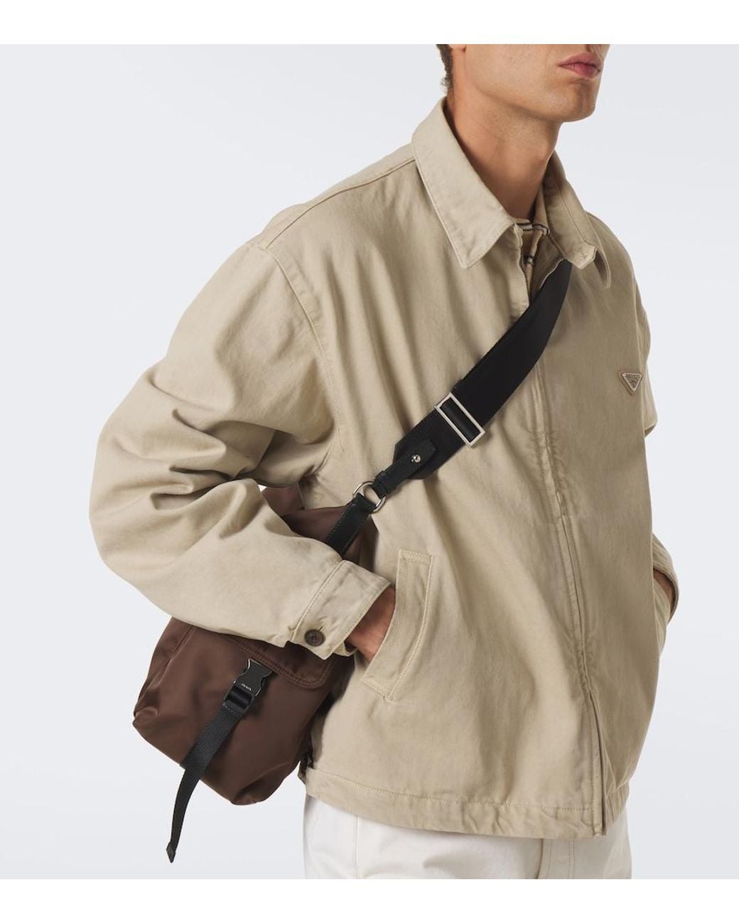 Prada Natural Denim Blouson Jacket for men