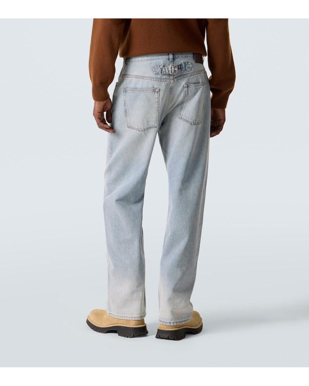 Loewe Blue Faded Straight Jeans for men