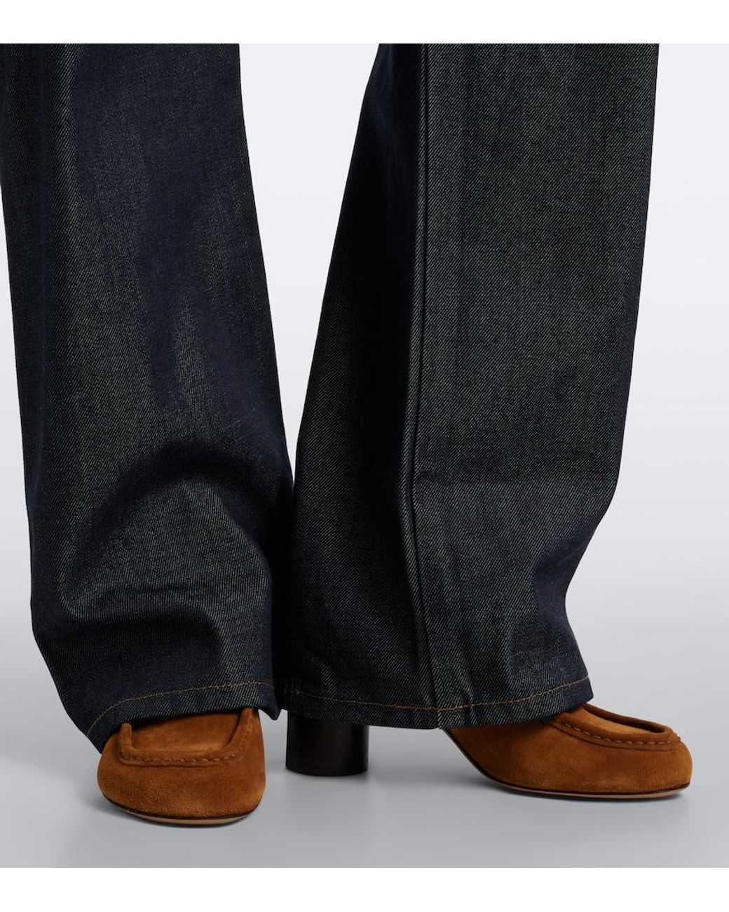 J.W. Anderson Brown Leather-Trimmed Suede Mules
