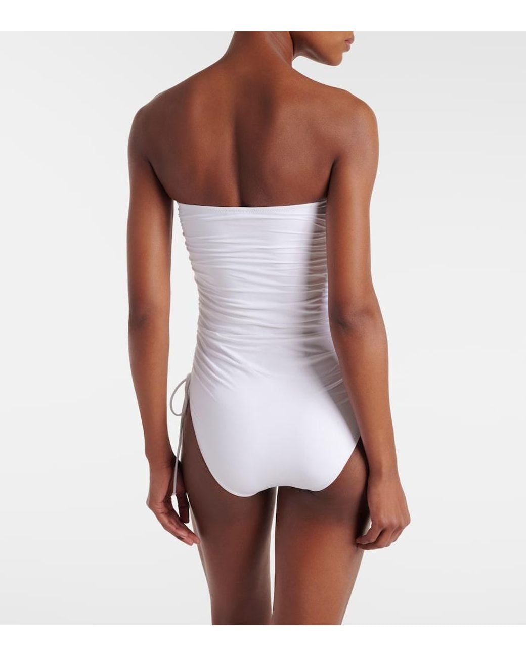 Melissa Odabash White Sydney Core Strapless Swimsuit