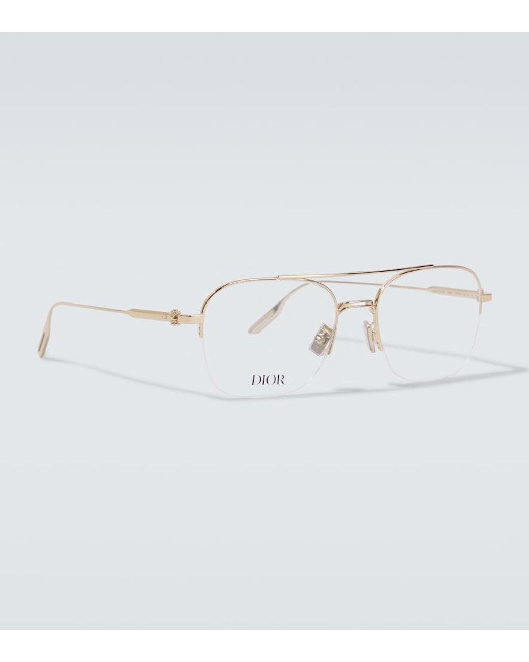 Dior White Neodioro S5U Aviator Glasses for men