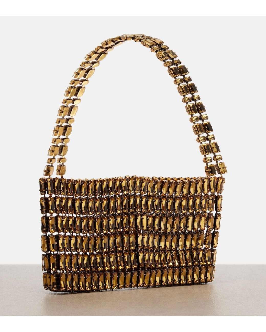 Saint Laurent Metallic Evening Embellished Shoulder Bag