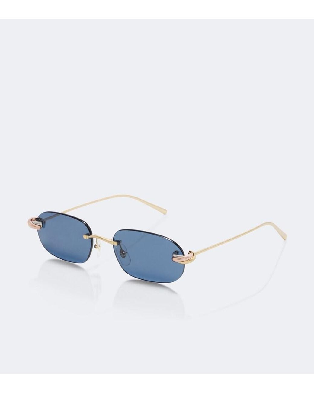 Cartier Blue Trinity De Cartier Rectangular Sunglasses