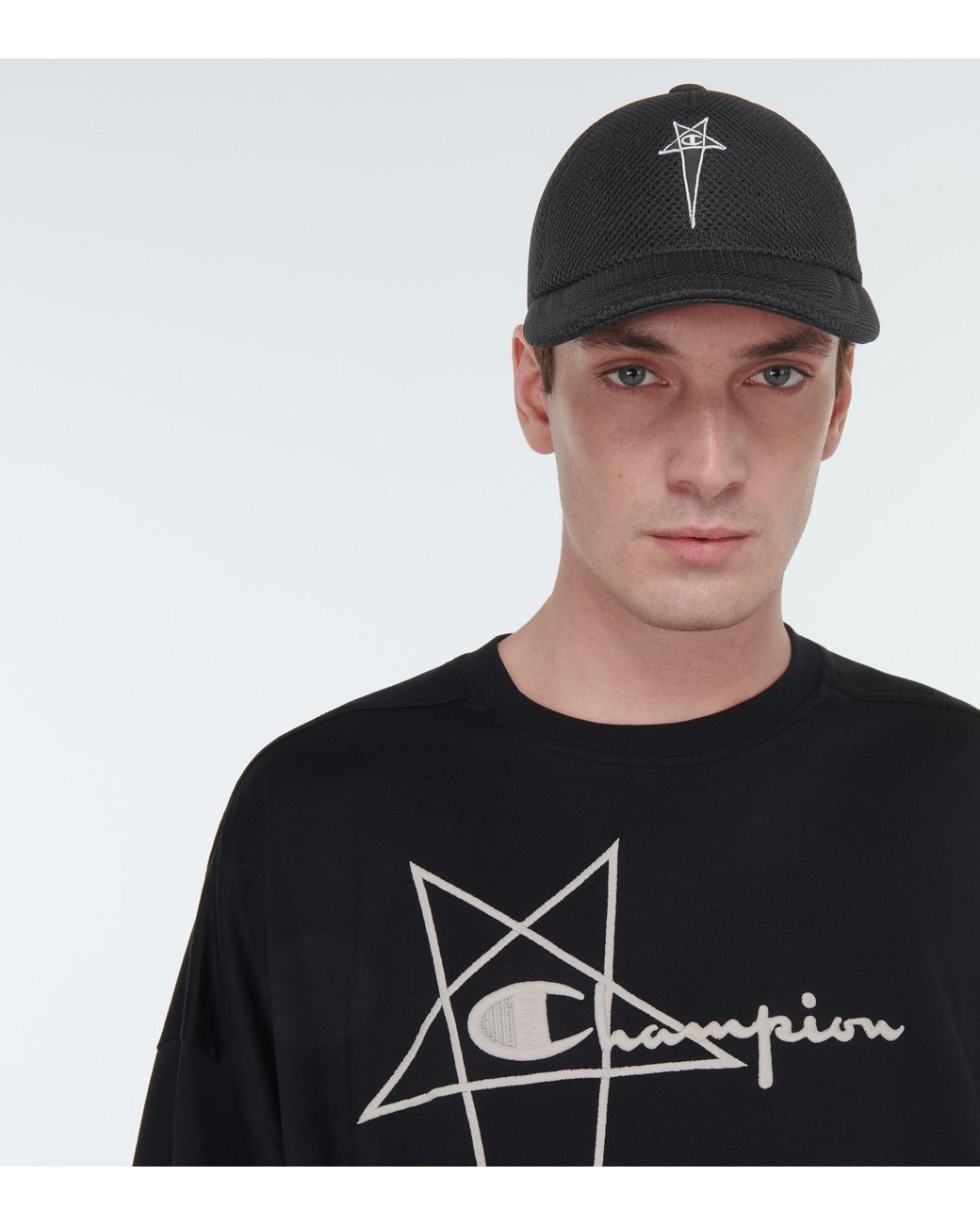 Rick Owens X Champion® Baseball Cap in Black for Men | Lyst