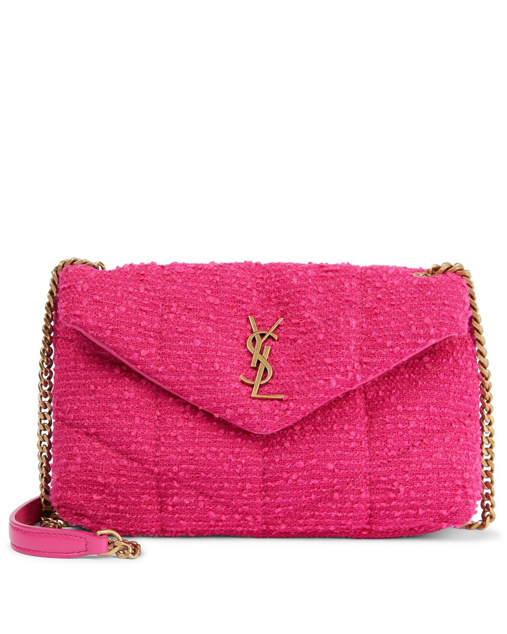 Saint Laurent Loulou Puffer Toy Bouclé Shoulder Bag Lyst