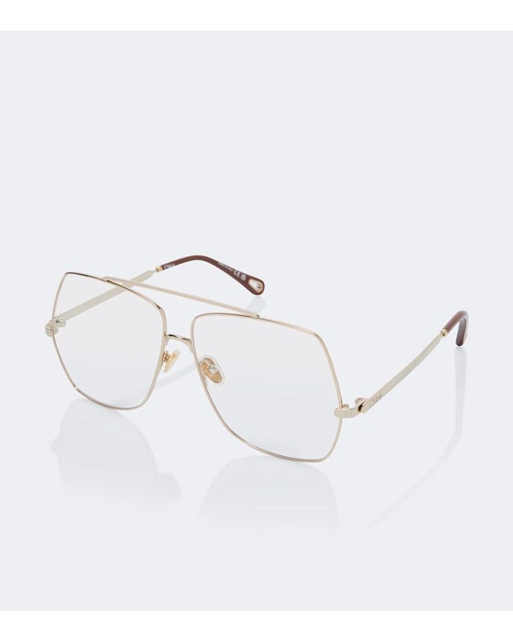 Chloé White Navigator-Brille Aly