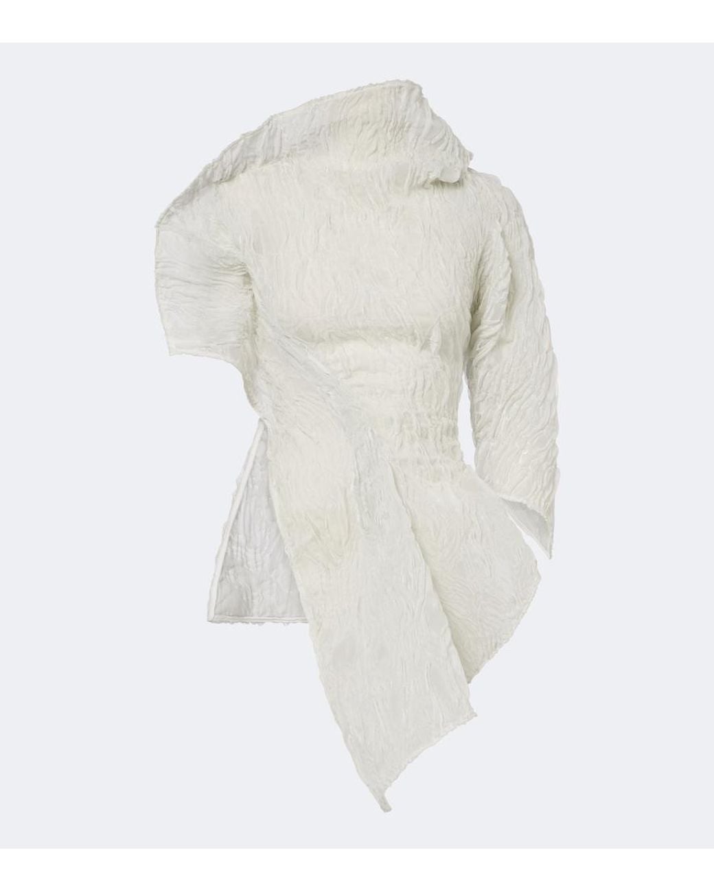 Maticevski White Scintilla Asymmetric Georgette Top
