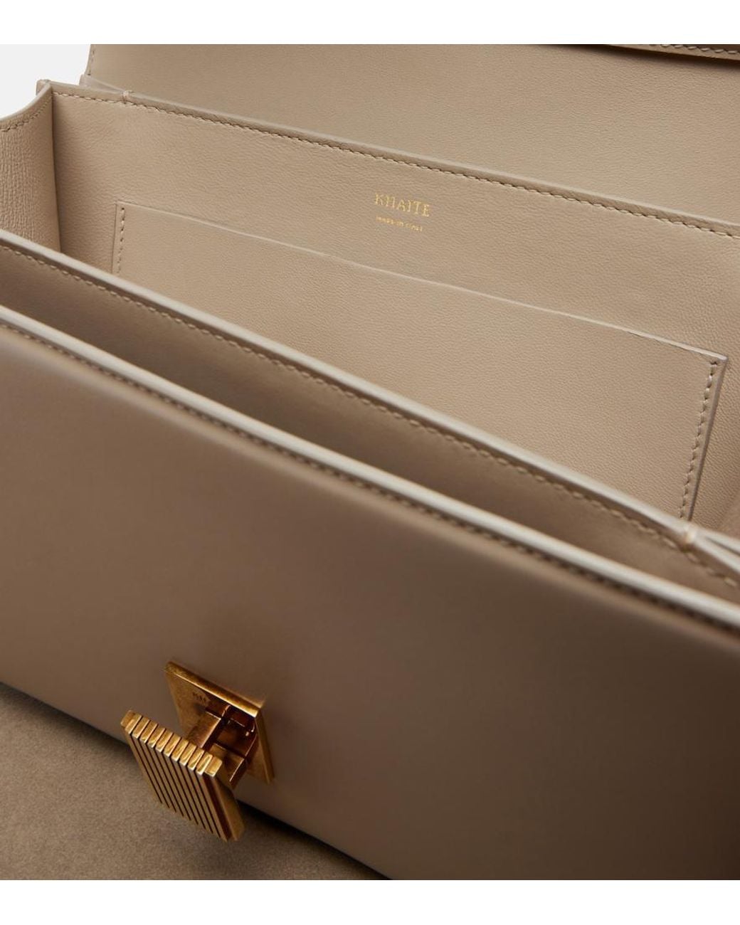 Khaite Natural Blake Leather Crossbody Bag