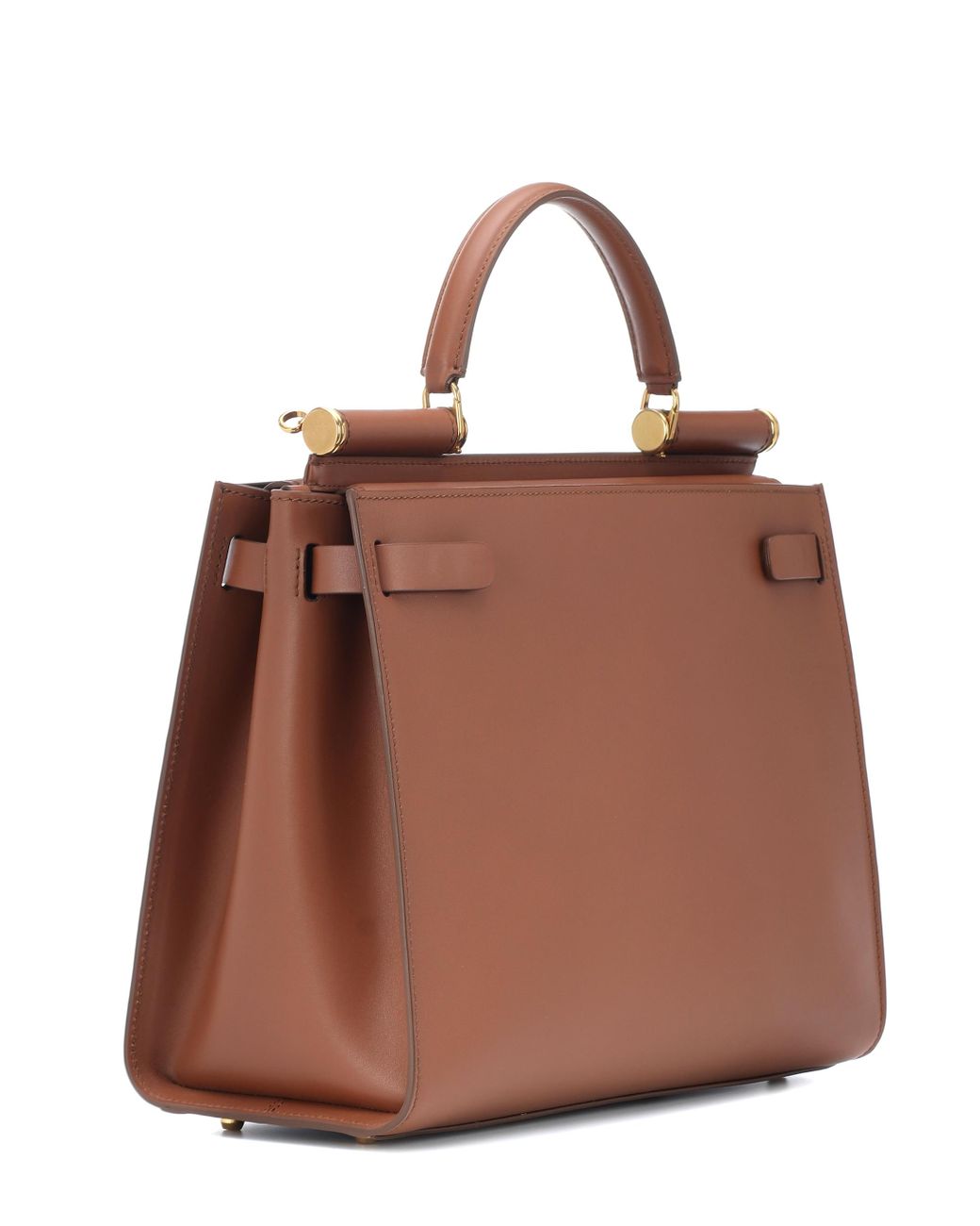 Dolce & Gabbana Sicily 62 Large Leather Tote in Brown