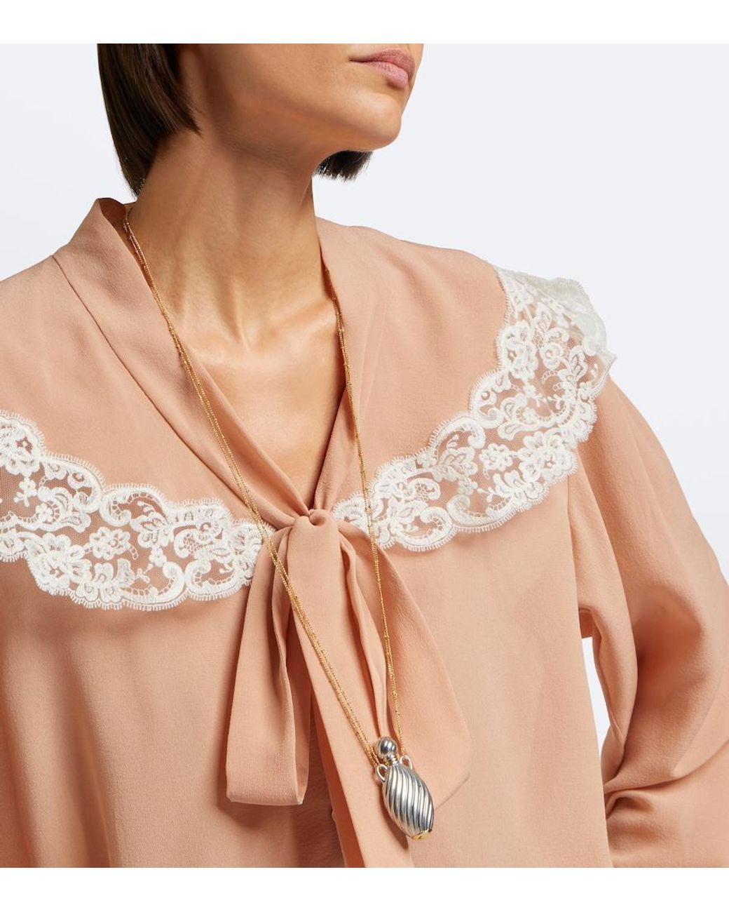 Chloé White Halskette Mirror