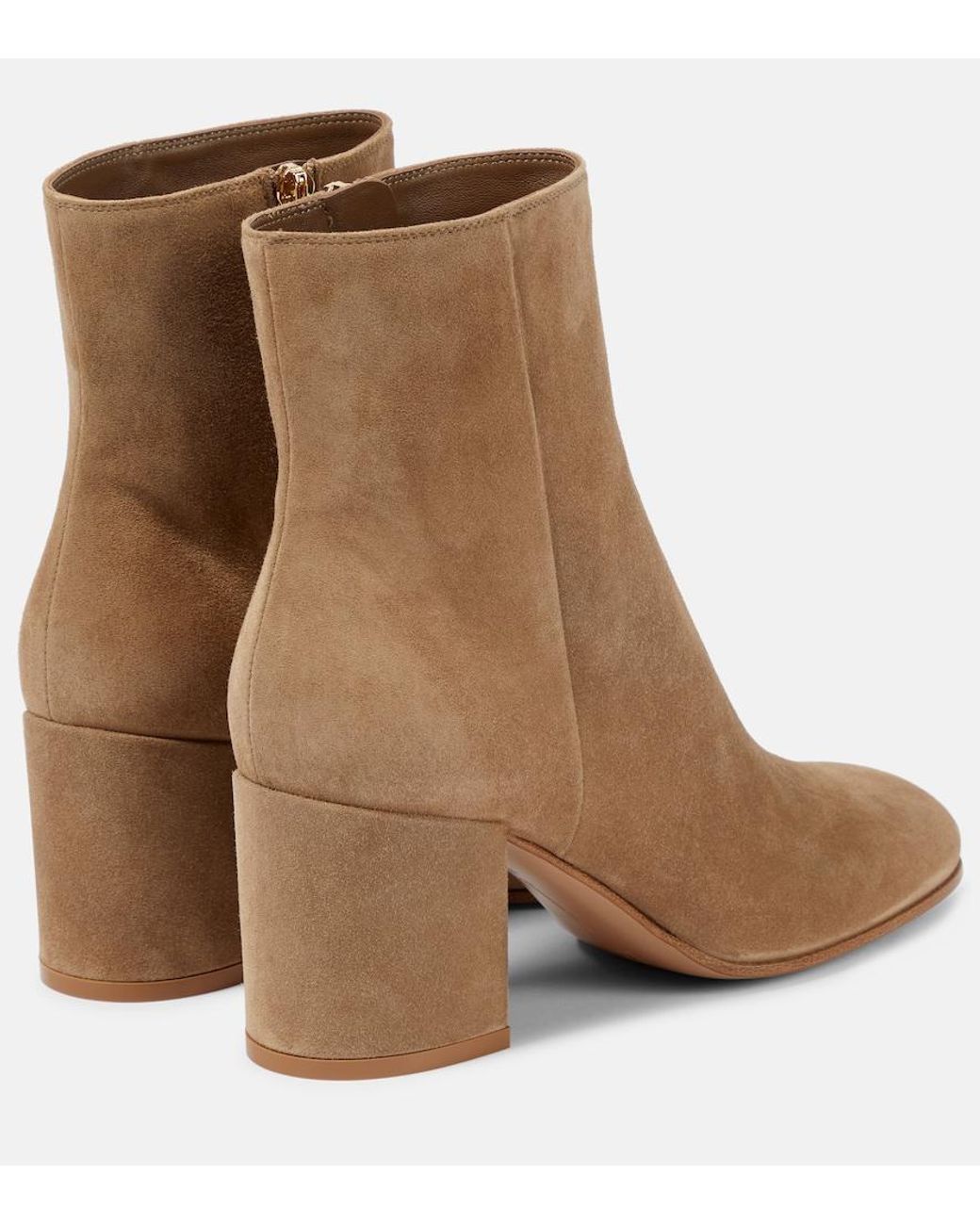 Gianvito Rossi Brown Joelle Suede Ankle Boots