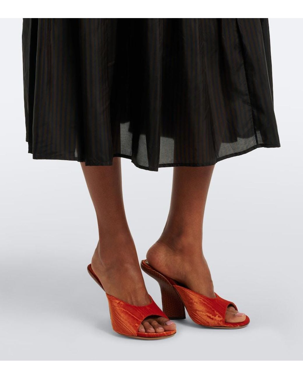 Dries Van Noten Black Striped Midi Dress