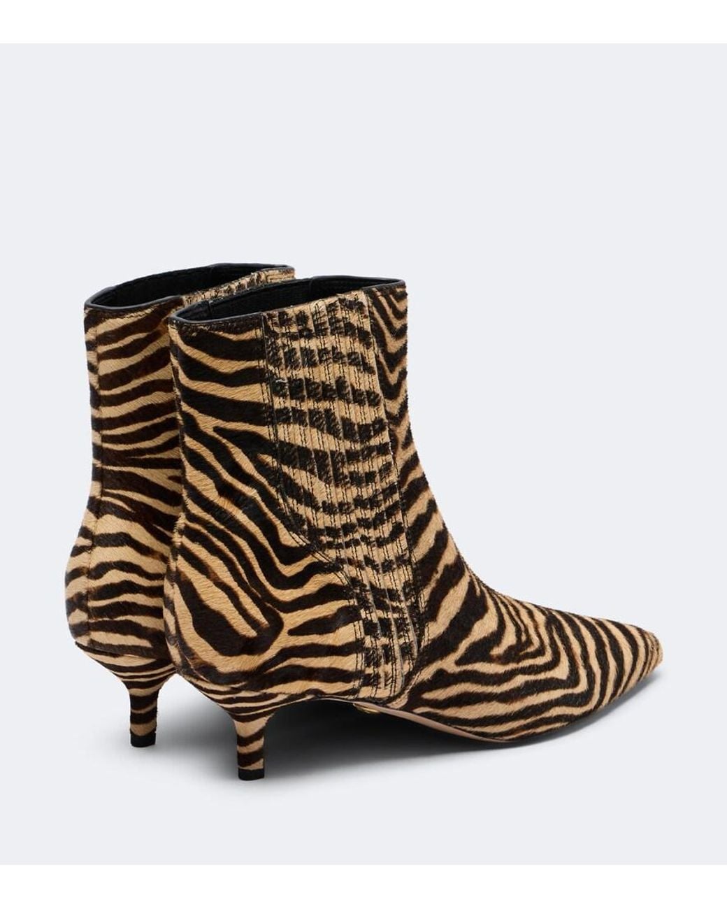 Veronica Beard Brown Lisa Printed Calf Hair Ankle Boots