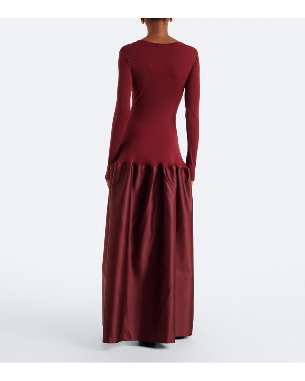 FFORME Purple Catrin Jersey And Duchesse Satin Maxi Dress