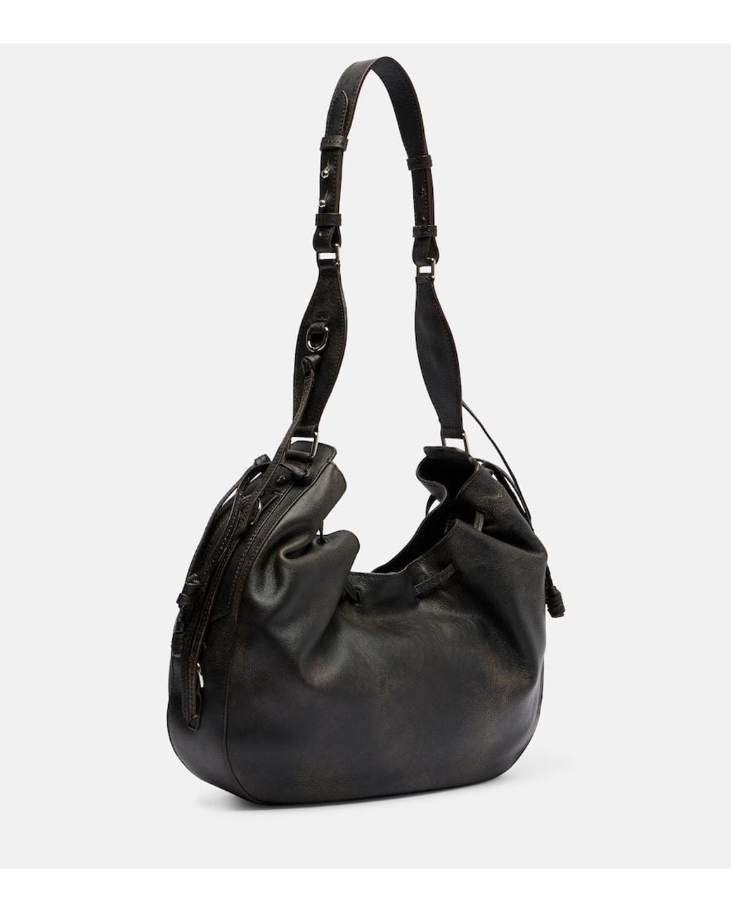 Isabel Marant Black Bolton Medium Leather Shoulder Bag
