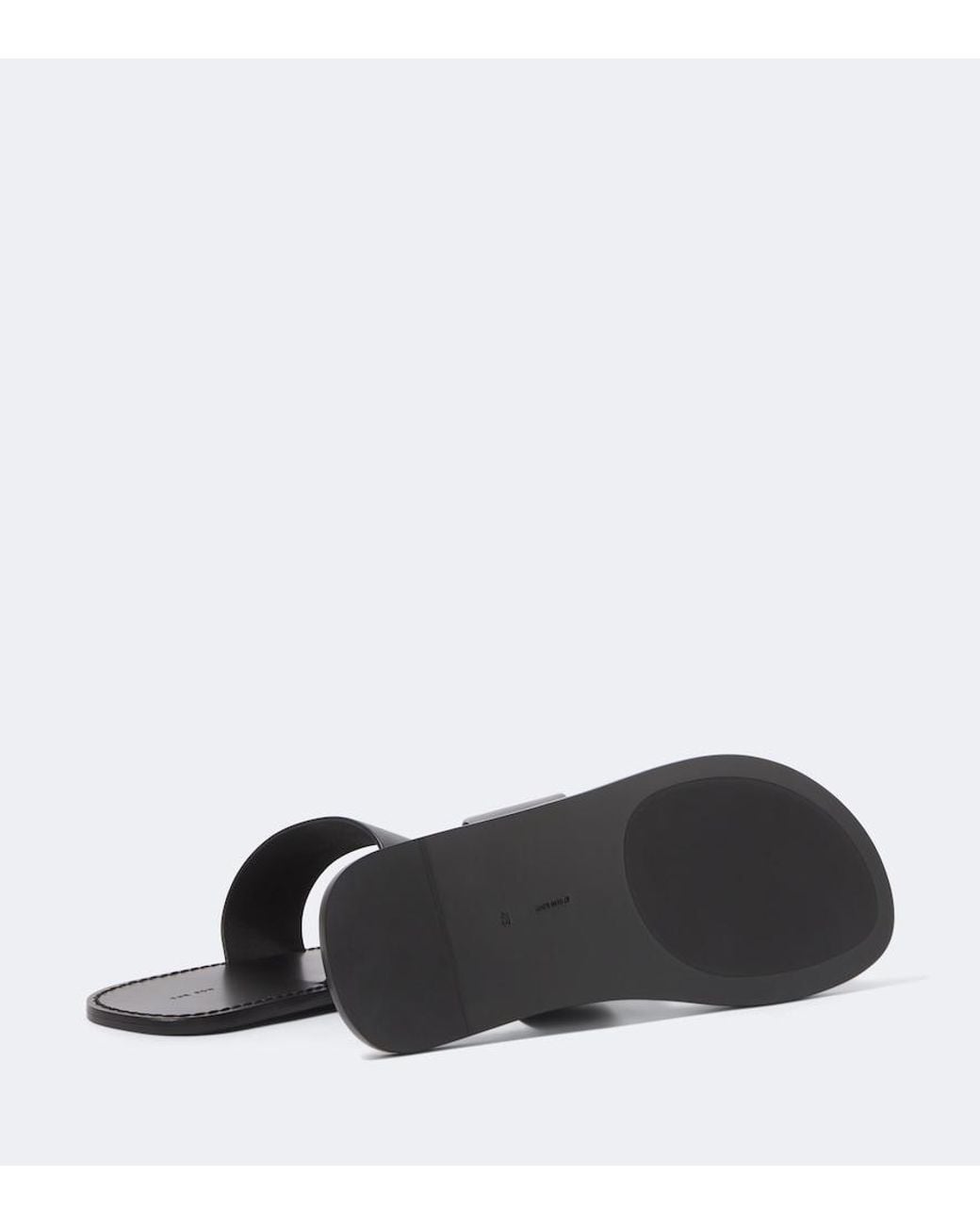 The Row Black Charlie Leather Sandals for men